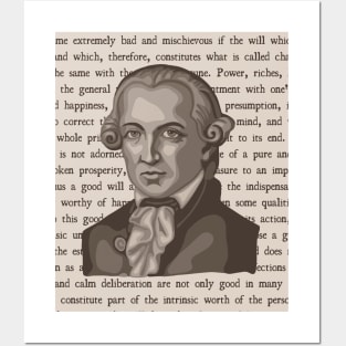 Emmanuel Kant Portrait and Quote Posters and Art